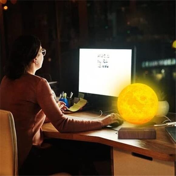Moon Lamp 3D Printing Magnetic Levitating Moon Light Lamps - Picture 6 of 7